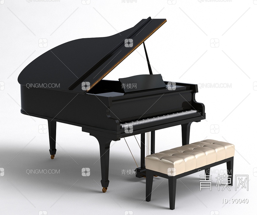 钢琴3D模型下载【ID:90040】