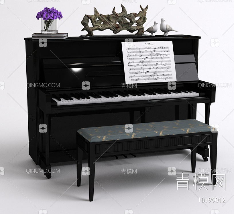 钢琴3D模型下载【ID:90012】