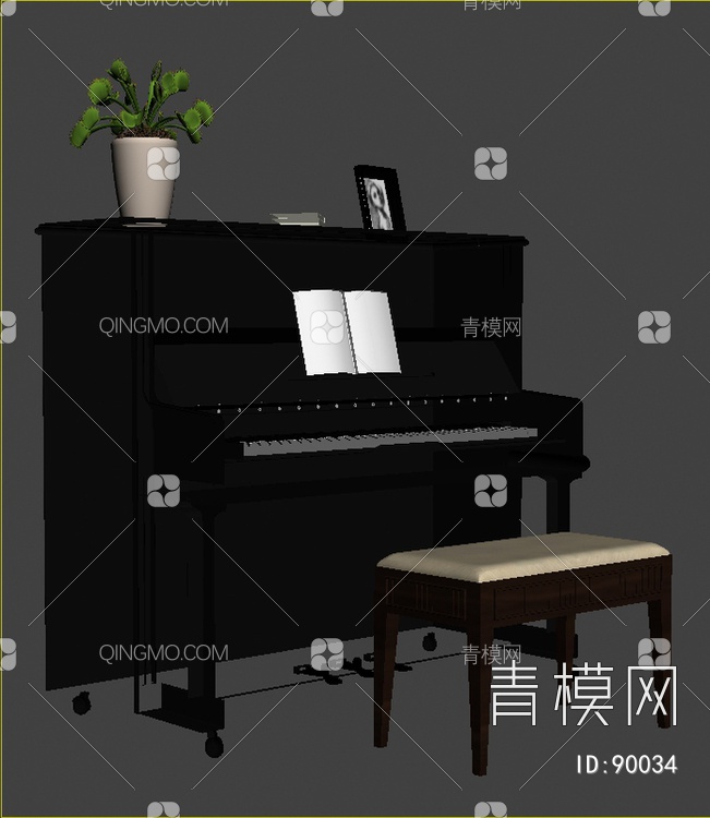 钢琴3D模型下载【ID:90034】