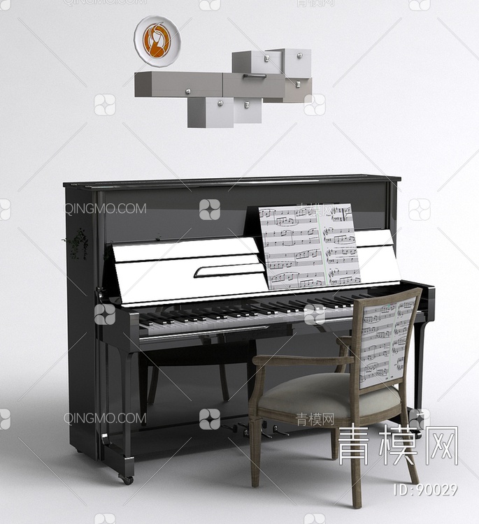 钢琴3D模型下载【ID:90029】