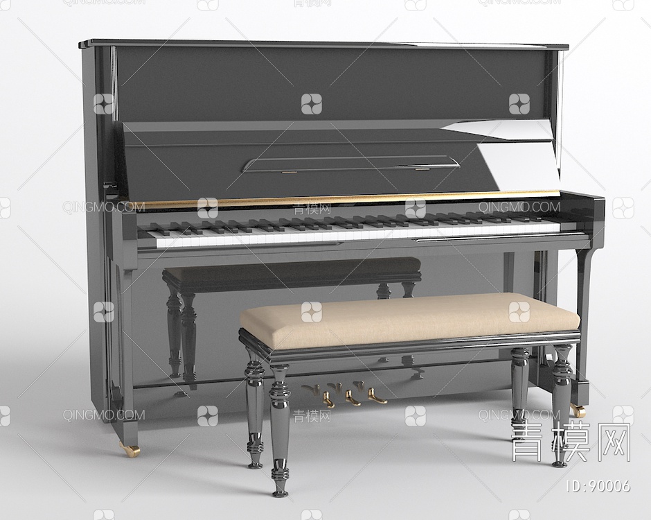 钢琴3D模型下载【ID:90006】