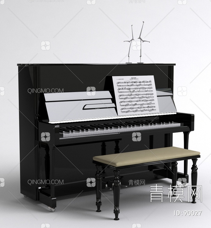 钢琴3D模型下载【ID:90027】