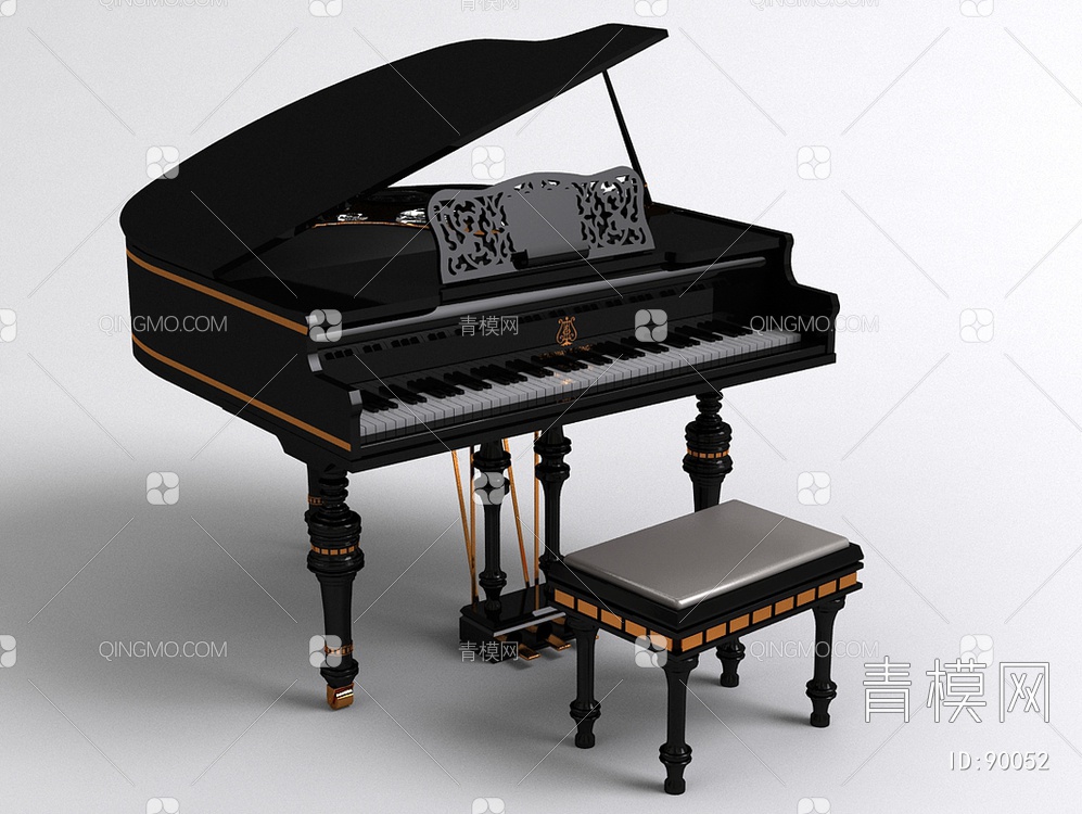 钢琴3D模型下载【ID:90052】