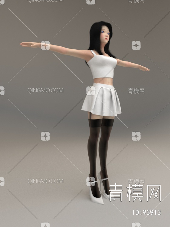 女性人物3D模型下载【ID:93913】