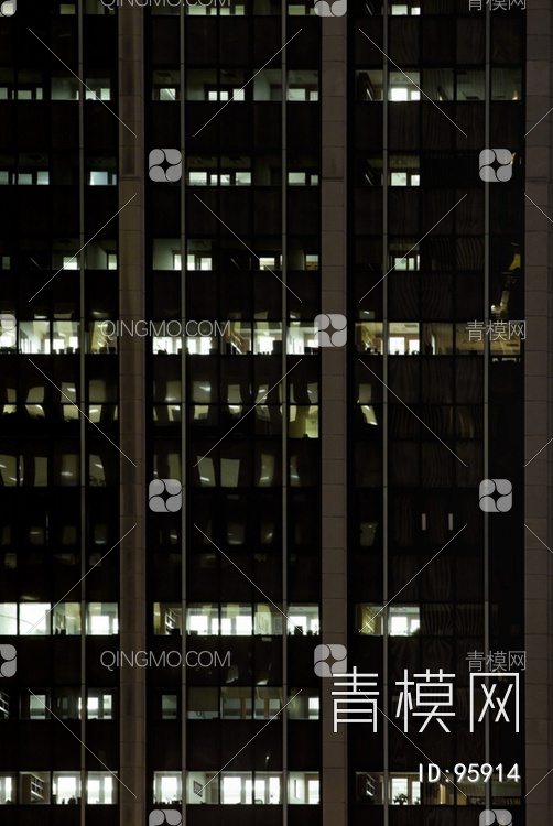 室外建筑夜景玻璃贴图贴图下载【ID:95914】