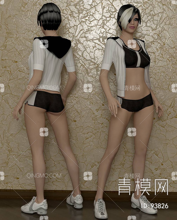 女性人物3D模型下载【ID:93826】