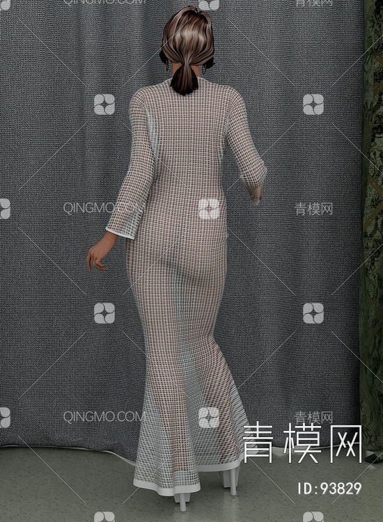 女性人物3D模型下载【ID:93829】