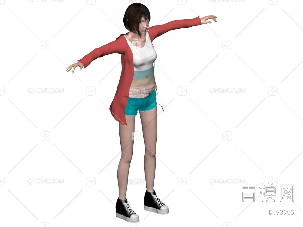 女性人物3D模型下载【ID:93905】
