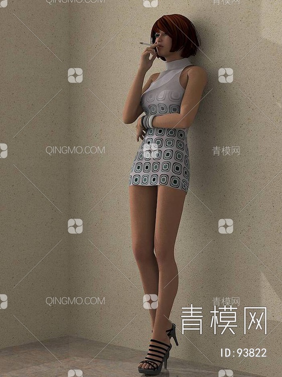 女性人物3D模型下载【ID:93822】