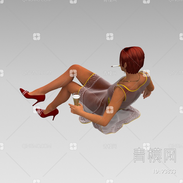 女性人物3D模型下载【ID:93833】