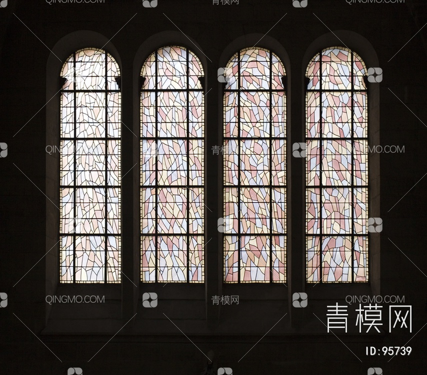 彩色玻璃窗户贴图下载【ID:95739】