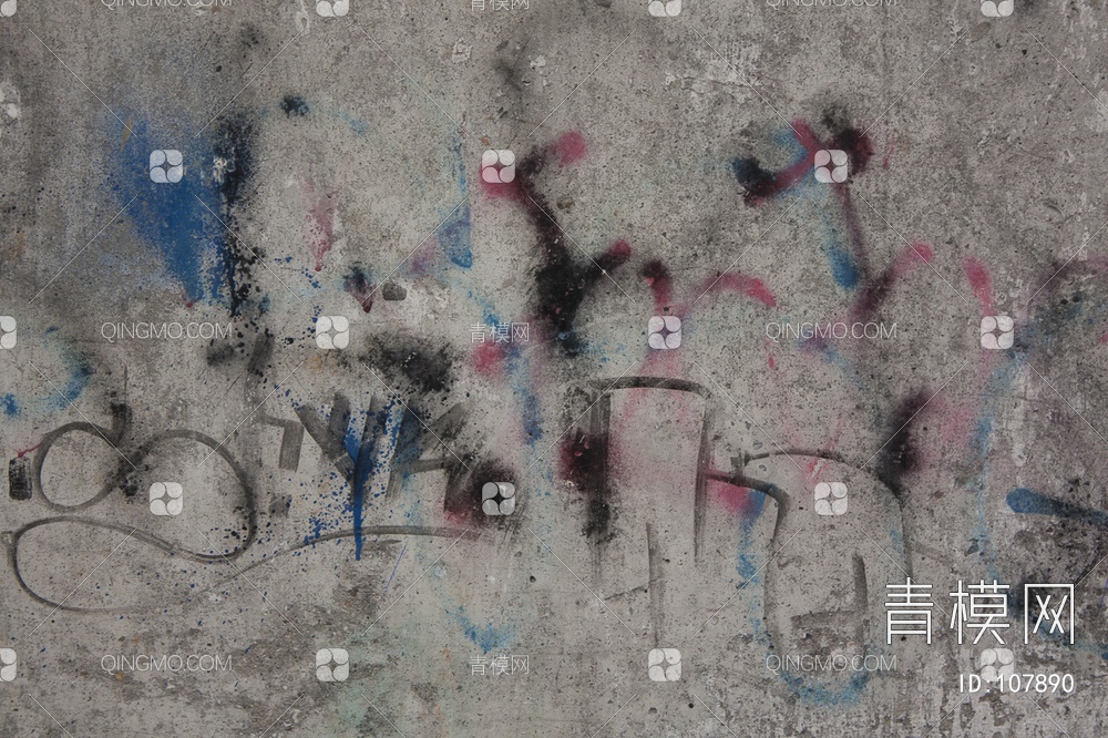 地砖大理石围墙涂鸦贴图下载【ID:107890】