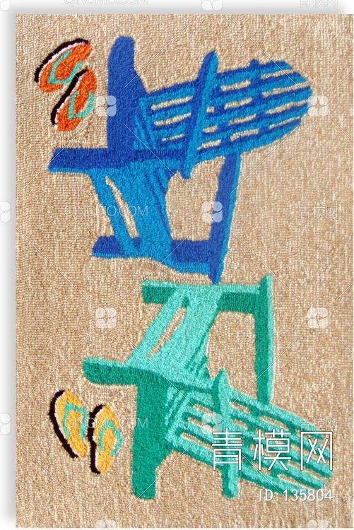 卡通椅子地毯贴图下载【ID:135804】