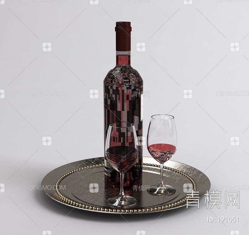 红酒3D模型下载【ID:191051】
