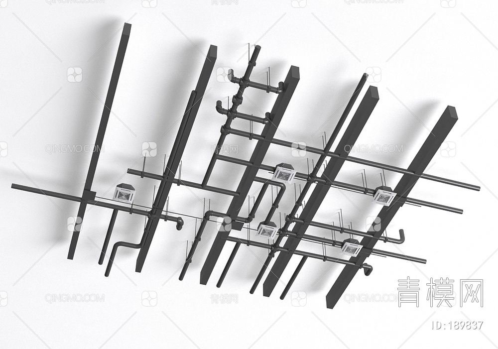 吊顶管道3D模型下载【ID:189837】