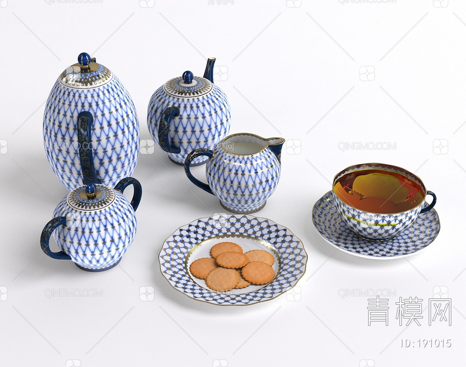 茶点3D模型下载【ID:191015】
