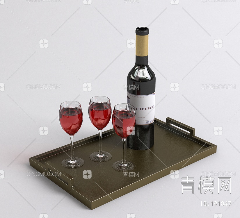 红酒3D模型下载【ID:191047】