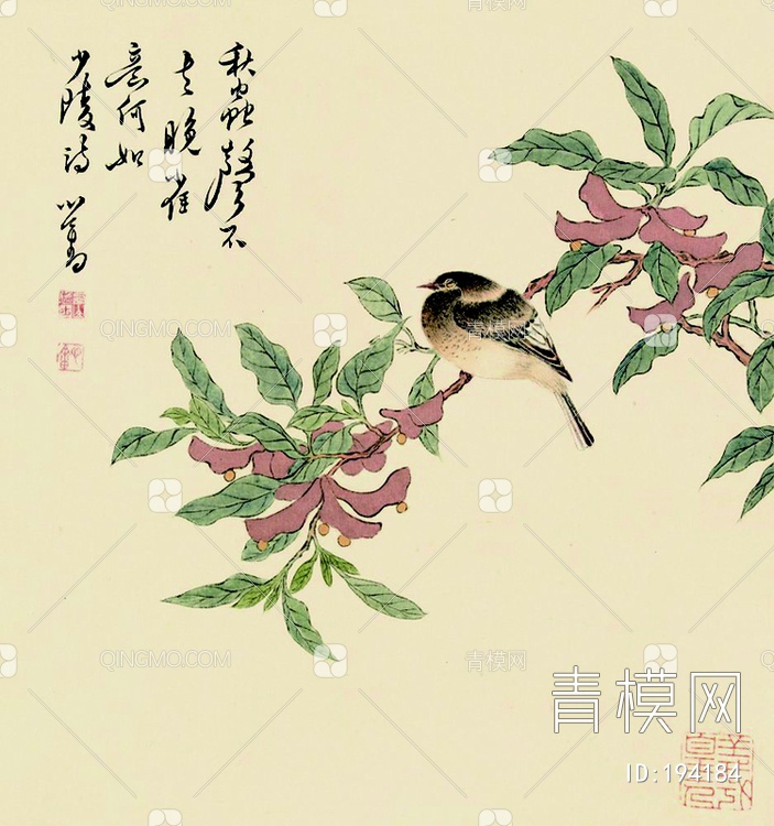 花鸟装饰画贴图下载【ID:194184】