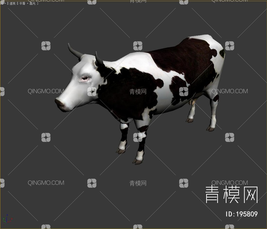 奶牛3D模型下载【ID:195809】