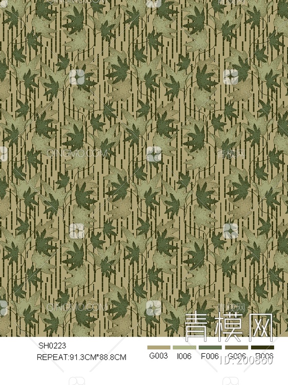 植物图案地毯贴图下载【ID:200860】