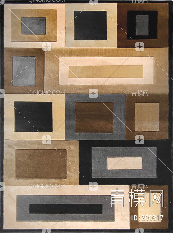抽象几何图案地毯贴图下载【ID:200817】