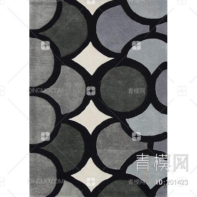 抽象几何图案地毯贴图下载【ID:201423】