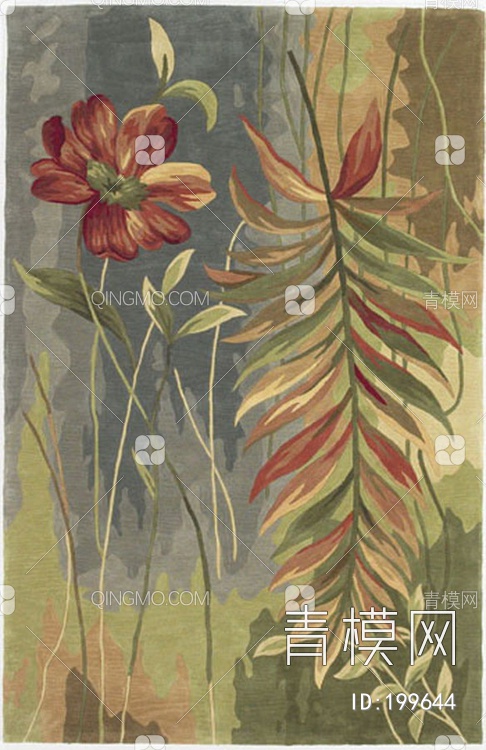 植物图案地毯贴图下载【ID:199644】