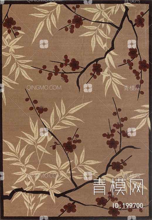 植物图案地毯贴图下载【ID:199700】