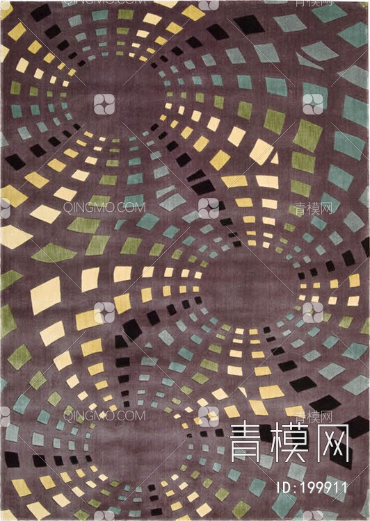 抽象几何图案地毯贴图下载【ID:199911】
