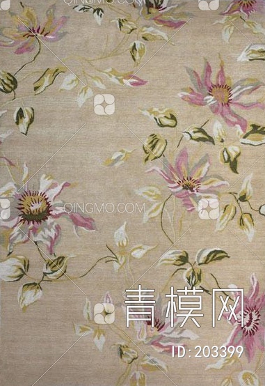 植物图案地毯贴图下载【ID:203399】