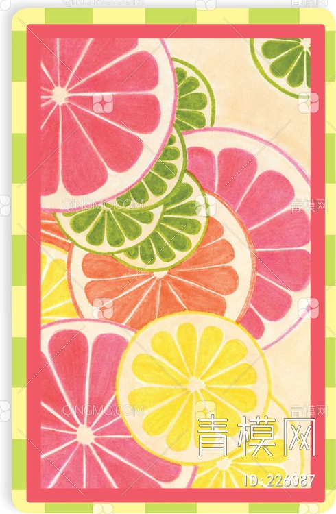 柠檬水果地毯贴图下载【ID:226087】