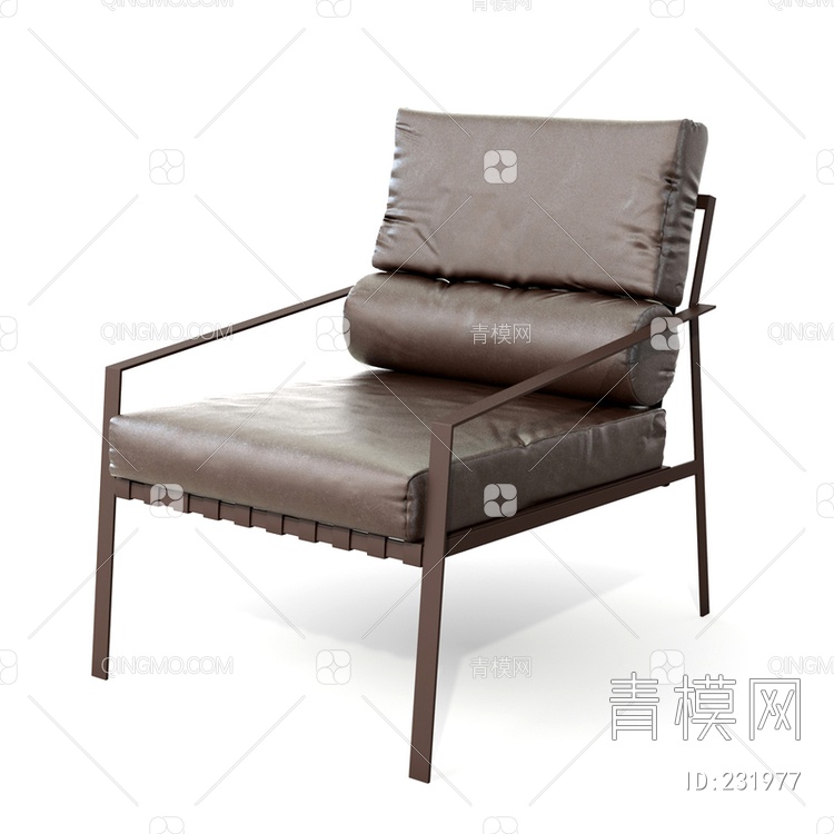 单人沙发椅子3D模型下载【ID:231977】