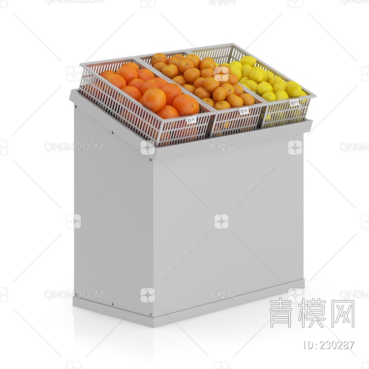 超市货架3D模型下载【ID:230287】