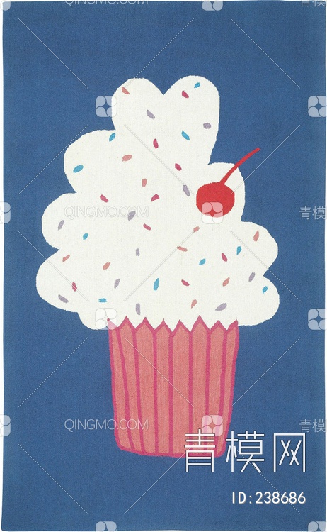 卡通冰淇淋地毯贴图下载【ID:238686】