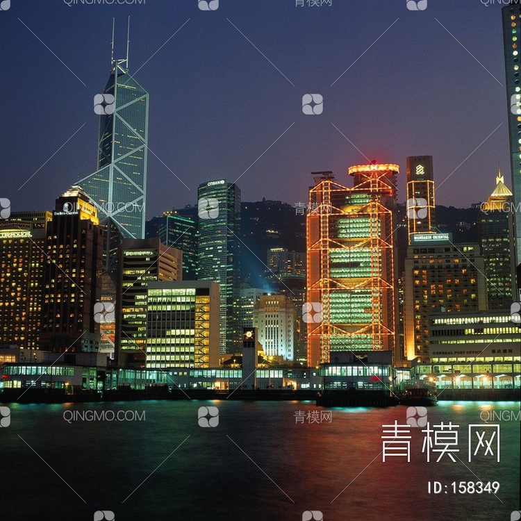 外景夜晚窗景贴图下载【ID:158349】