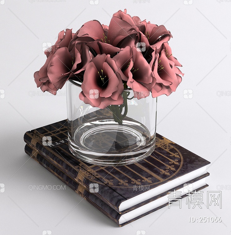 书，花瓶3D模型下载【ID:251066】