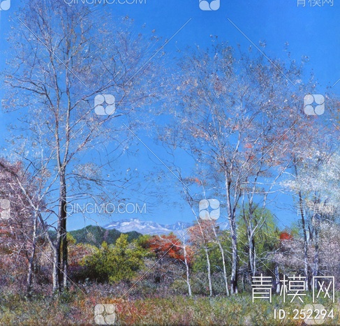 风景花卉壁画贴图下载【ID:252294】