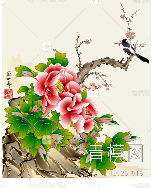 中国元素壁画贴图下载【ID:251918】