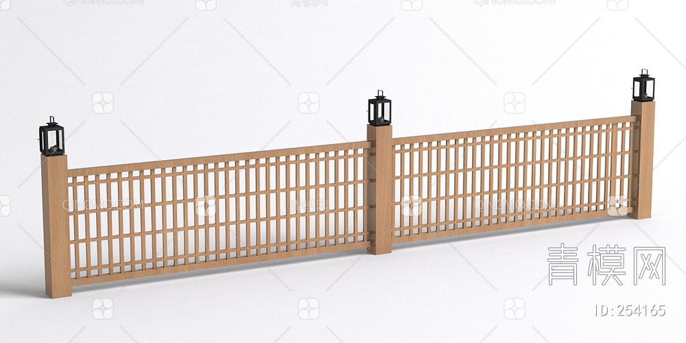 木质护栏3D模型下载【ID:254165】