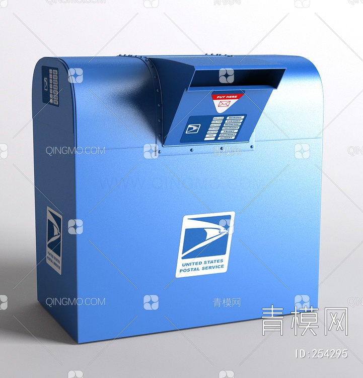 邮件桶3D模型下载【ID:254295】