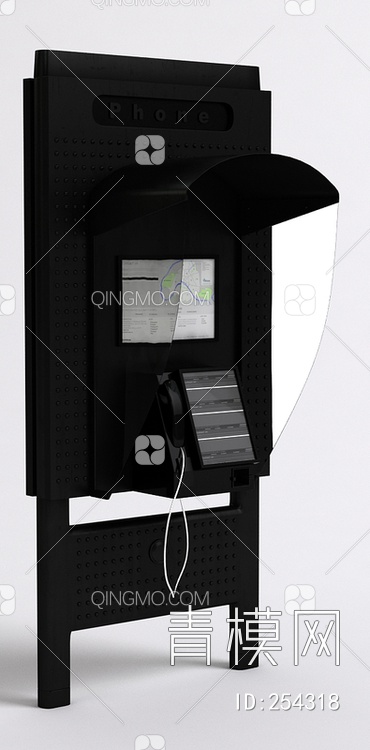 公共电话亭3D模型下载【ID:254318】