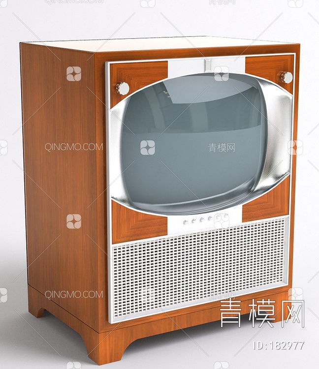 老式电视机3D模型下载【ID:182977】