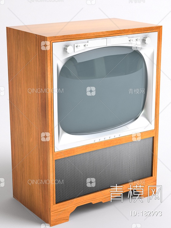 老式电视机3D模型下载【ID:182993】