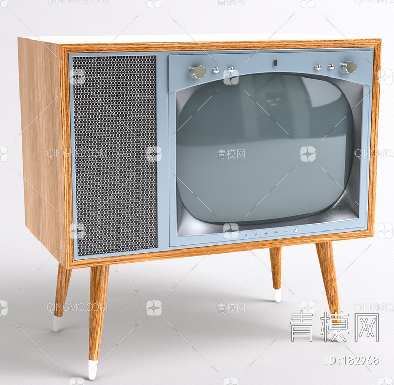 老式电视机3D模型下载【ID:182968】