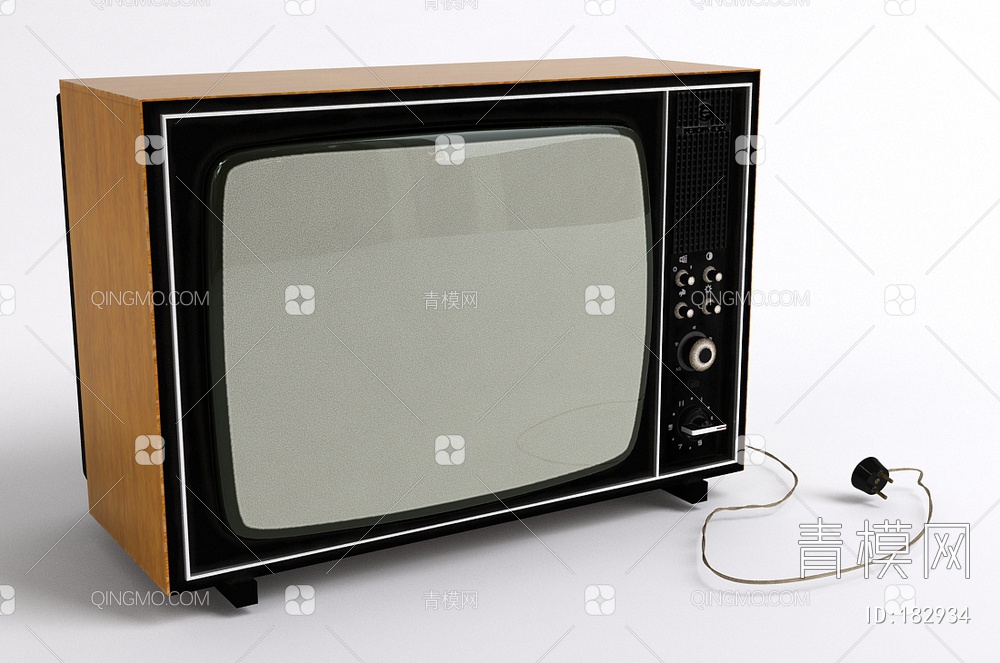 老式电视机3D模型下载【ID:182934】