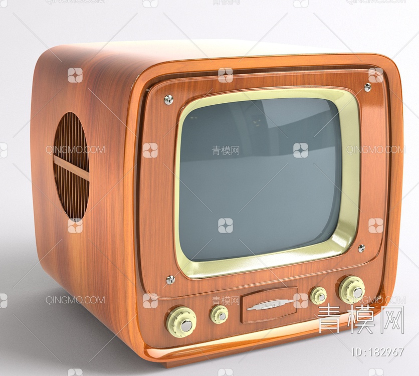 老式电视机3D模型下载【ID:182967】