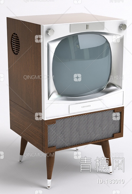 老式电视机3D模型下载【ID:183010】