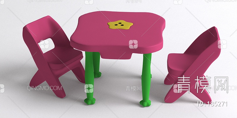 儿童桌椅3D模型下载【ID:185271】