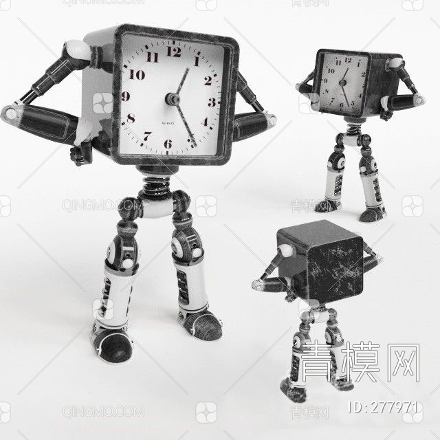 机器人闹钟表3D模型下载【ID:277971】