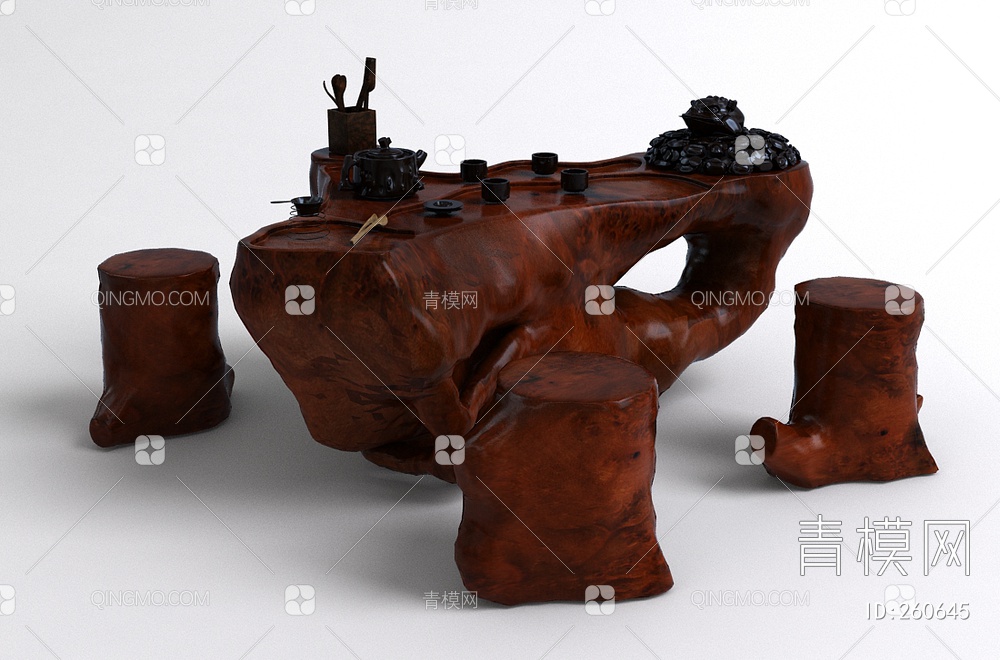 桌椅组合3D模型下载【ID:260645】